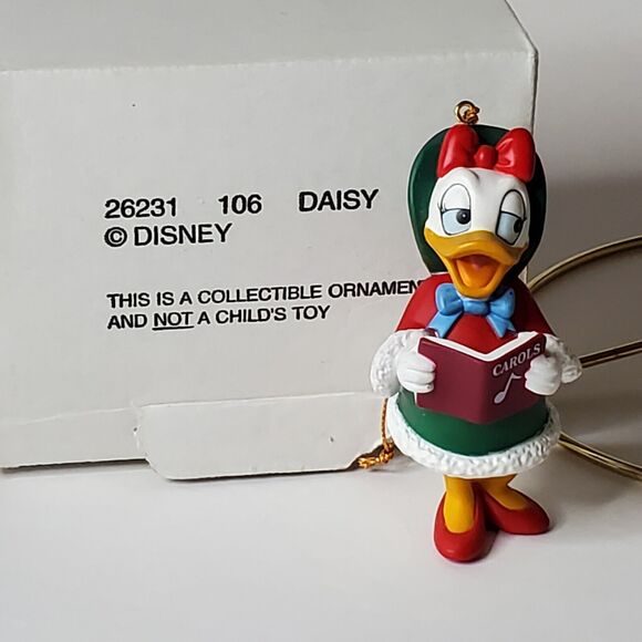 Vintage Disney Daisy Duck Christmas Carol Holiday Tree Ornament 3.5" With Box - Picture 1 of 5